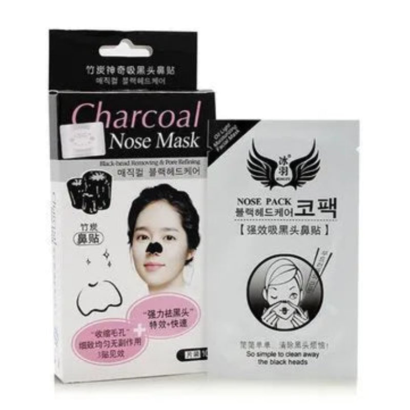 Charcoal Blackhead Remove Removal Nose Mask - 10 Pcs in one box