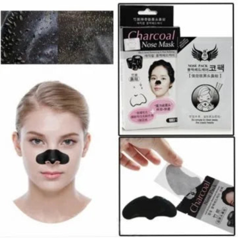 Charcoal Blackhead Remove Removal Nose Mask - 10 Pcs in one box