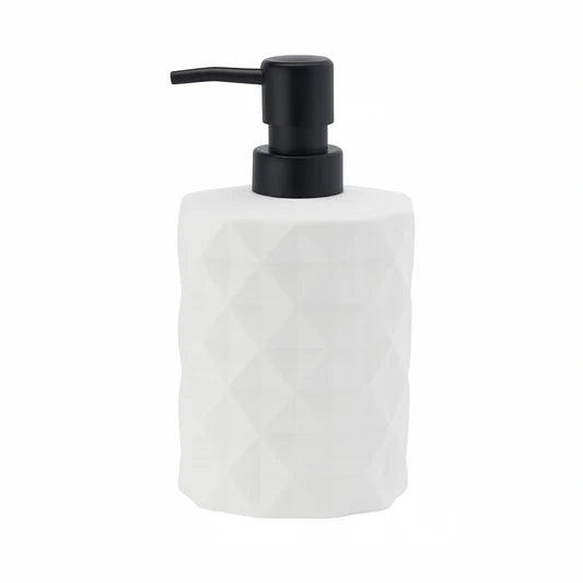 White Diamond Pattern Liquid Soap Dispenser - 700ml