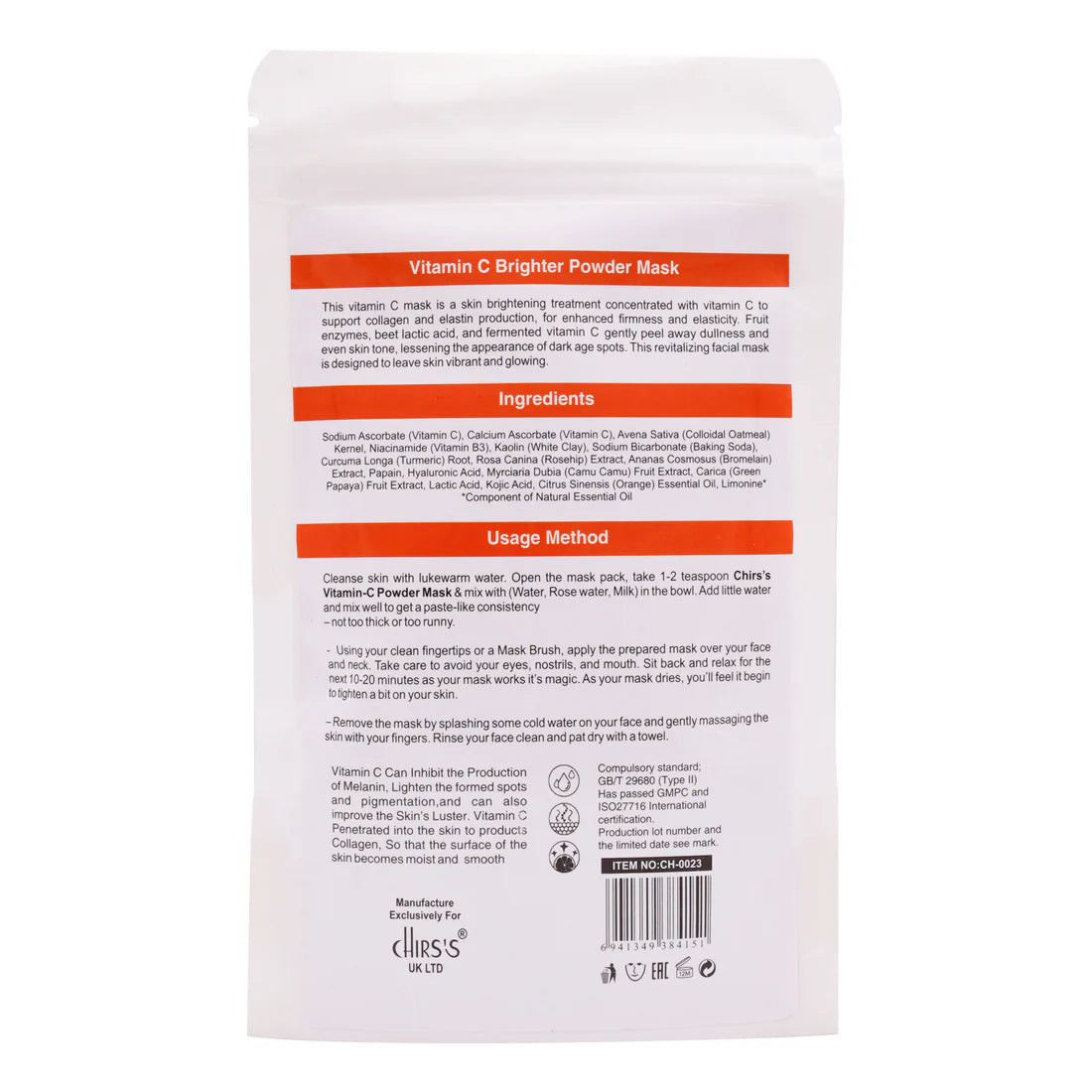 Chirs Vitamin-C Powder Mask - 100g
