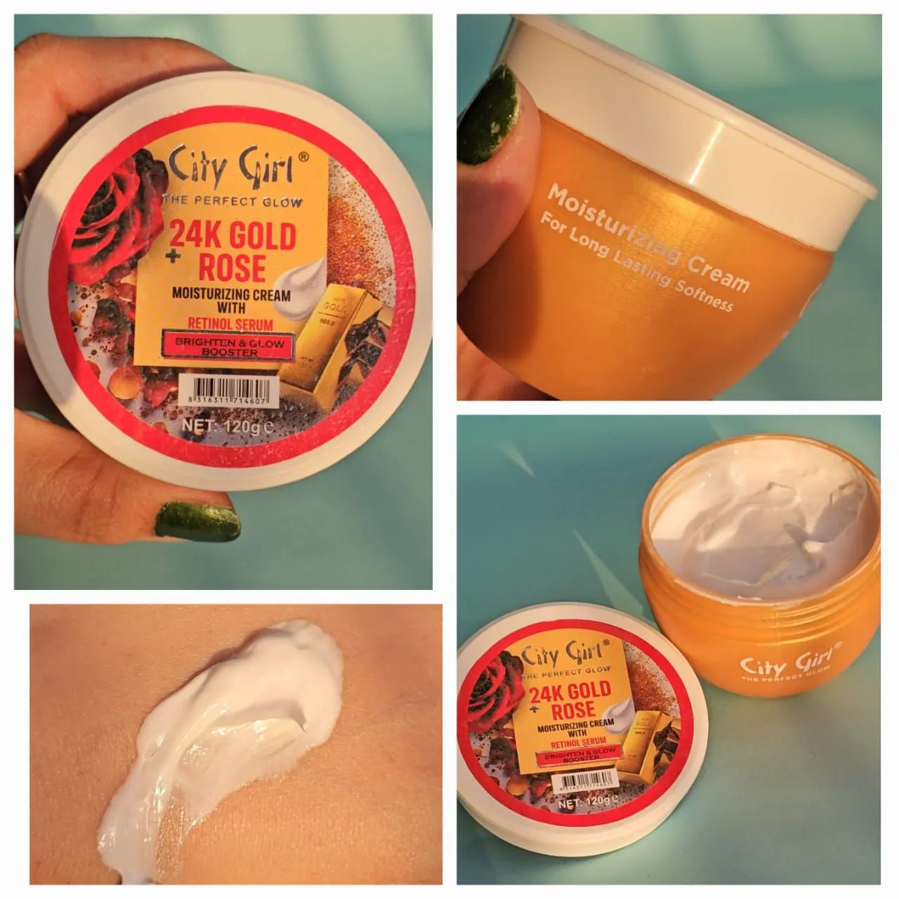 City girl 24K Gold Rose Moisturizing Cream 120g