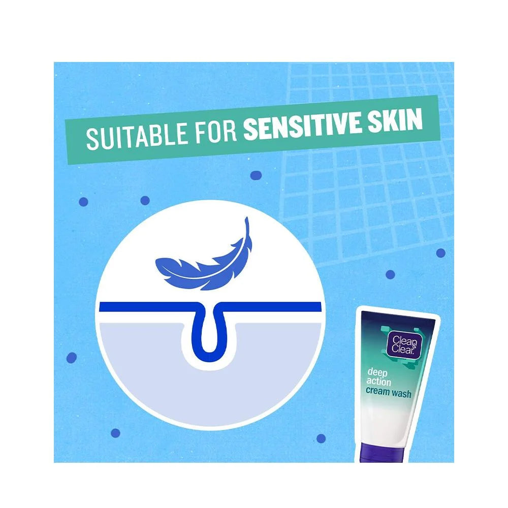 Clean & Clear Deep Action Cream Wash - 150ml