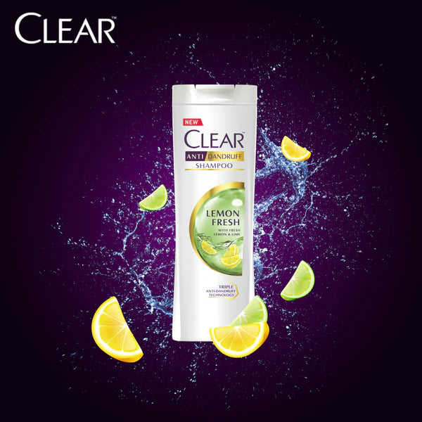 Clear Lemon Fresh Triple Anti-Dandruff Shampoo, 185ml