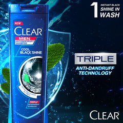 Clear Men Triple Anti-Dandruff Cool Black Shine Shampoo 80ml