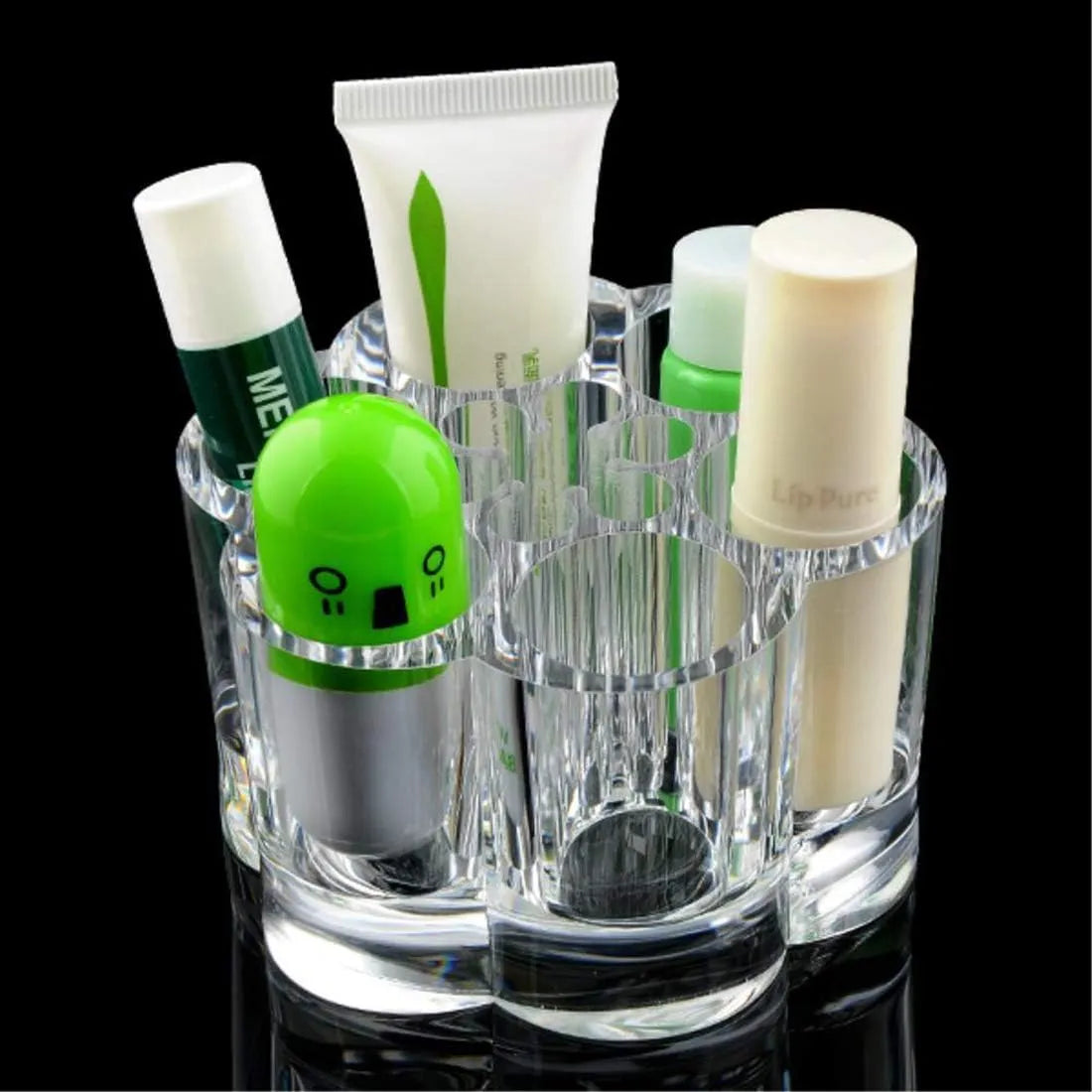 Clear Acrylic Makeup Organizer Lipstick Storage Box Crystal Nail Polish Display Case 6