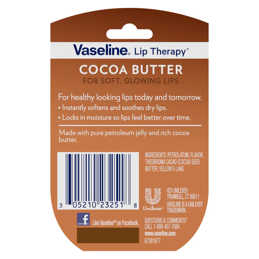 Vaseline Lip Therapy Lip Balm Cocoa Butter - 7g