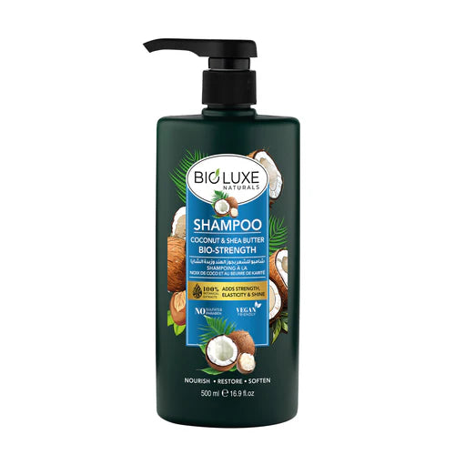 Bioluxe Naturals Coconut & Shea Butter Bio-Strength Shampoo, 500ml