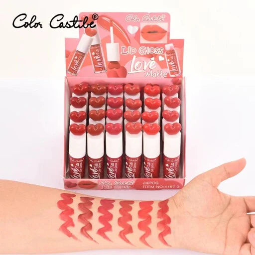 Color Castle Love Matte Lip Gloss 6‑Piece Set