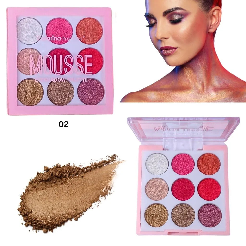 Colorina Pro-Artist Sakura Mousse 9 color Eyeshadow Palette