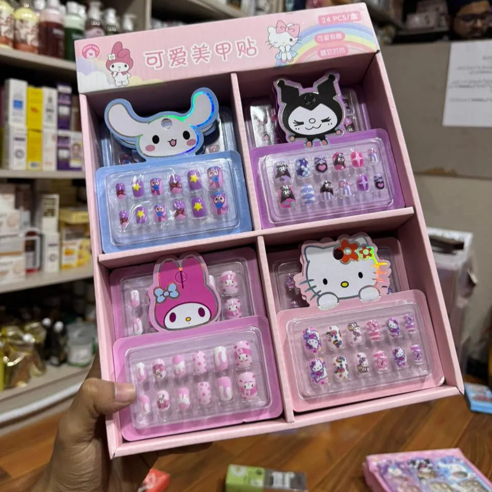 Cute Cartoon Artifical Nails For Kids