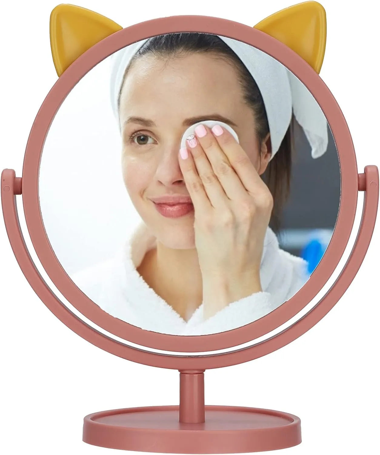 Cute Cat Ear Vanity Mirror with Stand