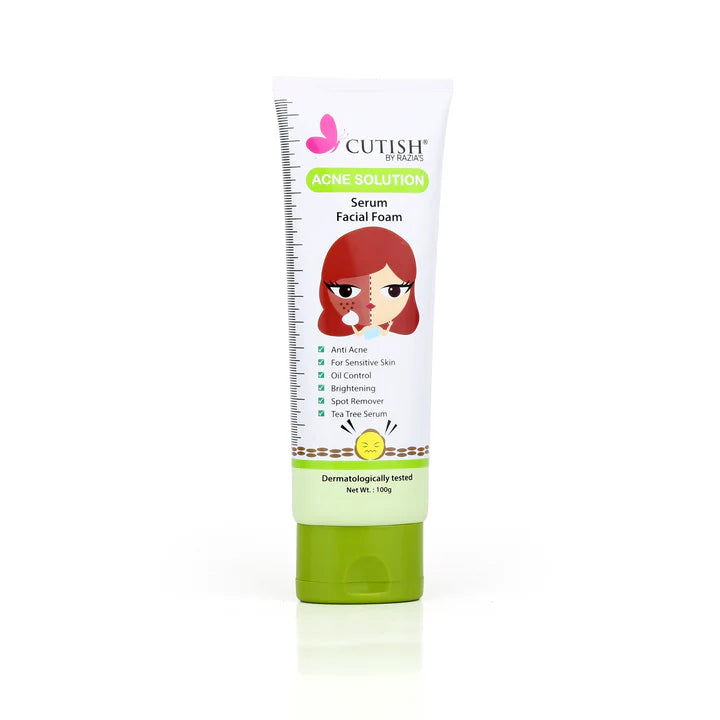 Cutish Acne Solution Serum Facial Foam 100g