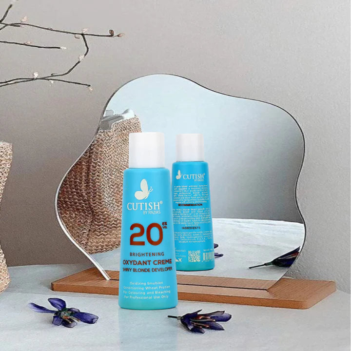 Cutish Cream Bleach (1) Oxydant Creme, (1) Developer and Perfect Blonde Dust Free Ultimate Bleach Powder
