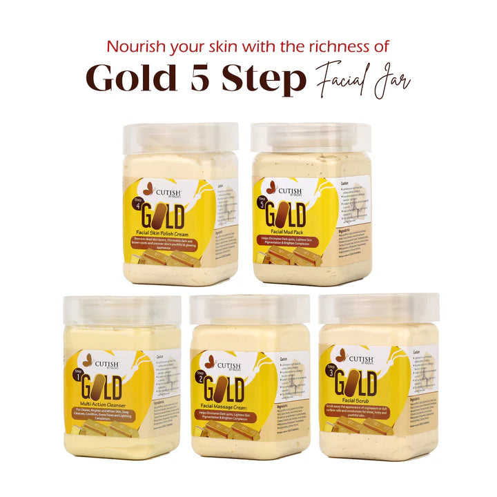 Cutish Gold 5 Steps Facial jar