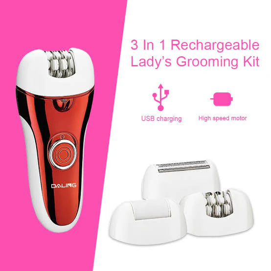 DALING DL-6016 Epilator for Women - 3 in 1 Rechargeable Grooming Kit