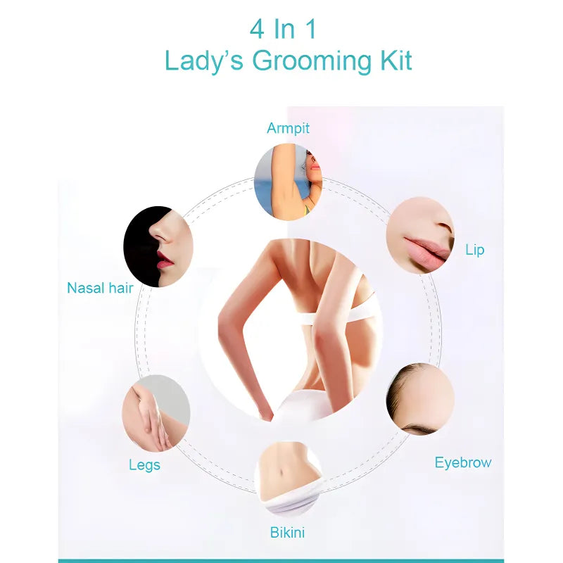 DALING DL-6018 high quality 4 in 1 lady epilator