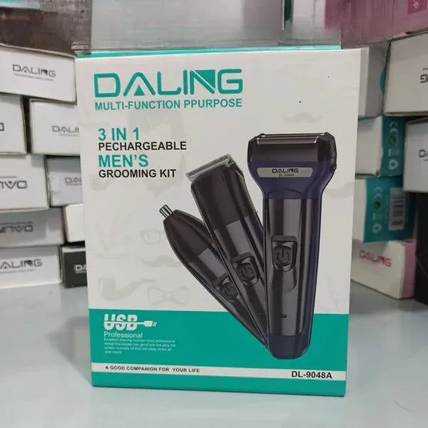 DALING DL-9048A 3 In 1 Rechargeable Hair Clipper