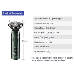 DALING DL-9207 NEW 3 IN 1 Rechargeable Electric Shaving Machine