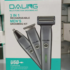 DALING DL-9218 3 In 1 Rechargeable Hair Clipper