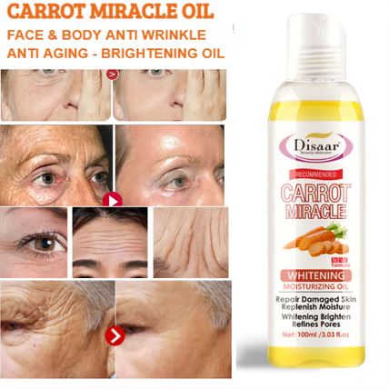 DISAAR 100% Carrot Miracle Whitening Facial Body Oil - 100ml