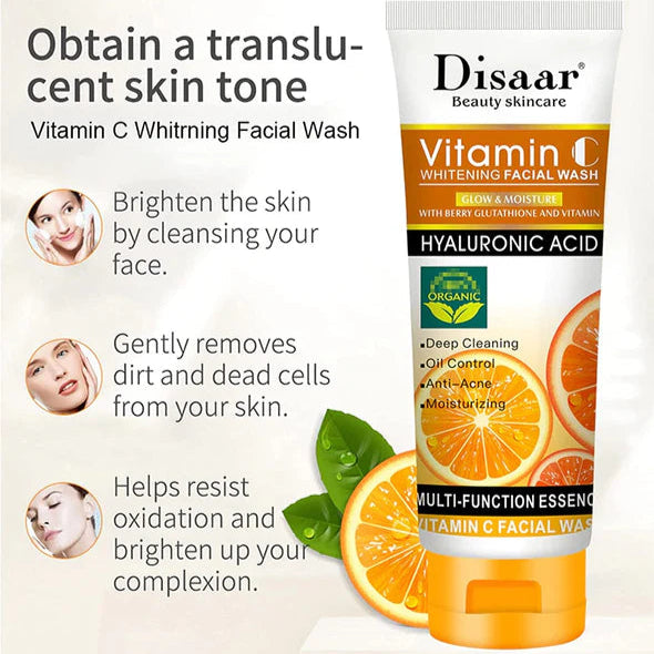 DISAAR Deep Cleansing Whitening Vitamin C Face Wash - 100ml
