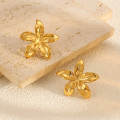 Stainless Steel Floral Stud Earimgs - Each Pair