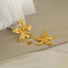 Stainless Steel Floral Stud Earimgs - Each Pair
