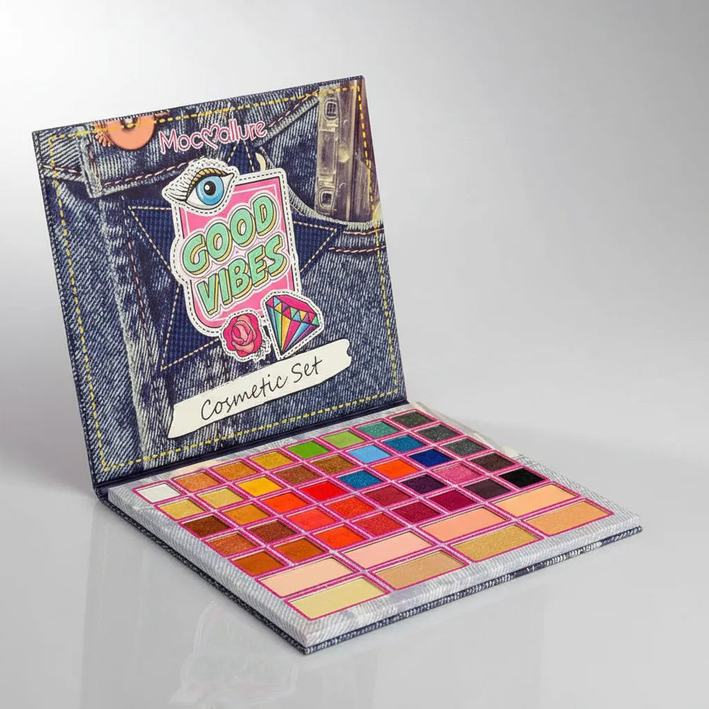 Mocallure Good Vibes Eyeshadow Palette, 48 Colors 6 Blusher