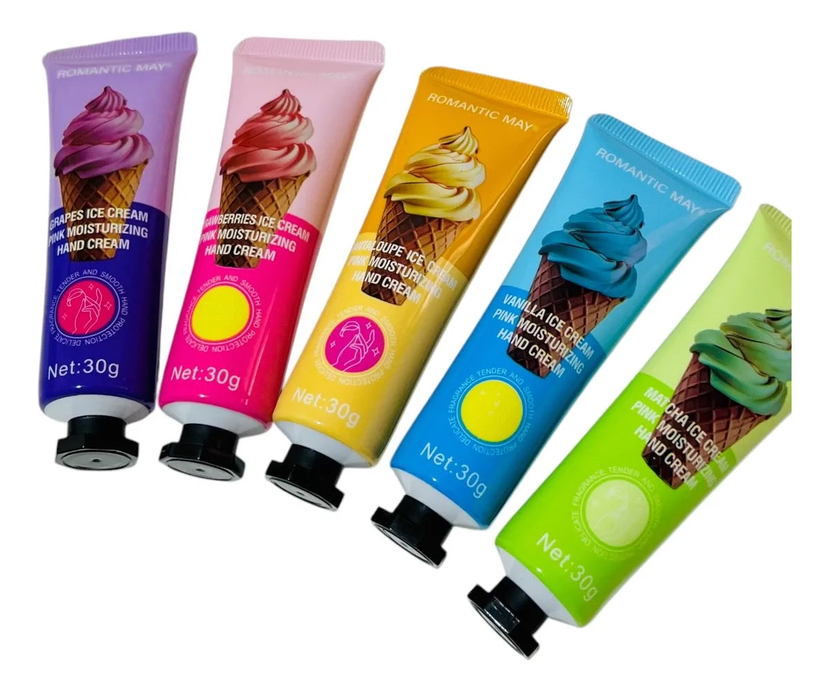 Romantic May 5 Pack Pocket Hand Cream, Moisturizing, Repairing Candy - Each 30g
