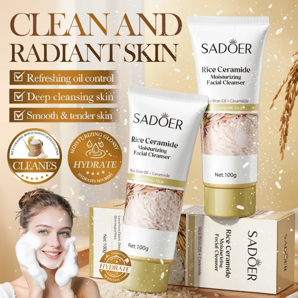 Sadoer Rice Ceramide Moisturizing Facial Cleanser  - 100g