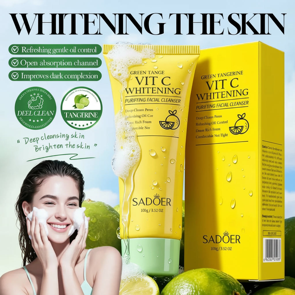 Sadoer Green Tangerine Vit C Whitening Purifying Facial Cleanser - 100g