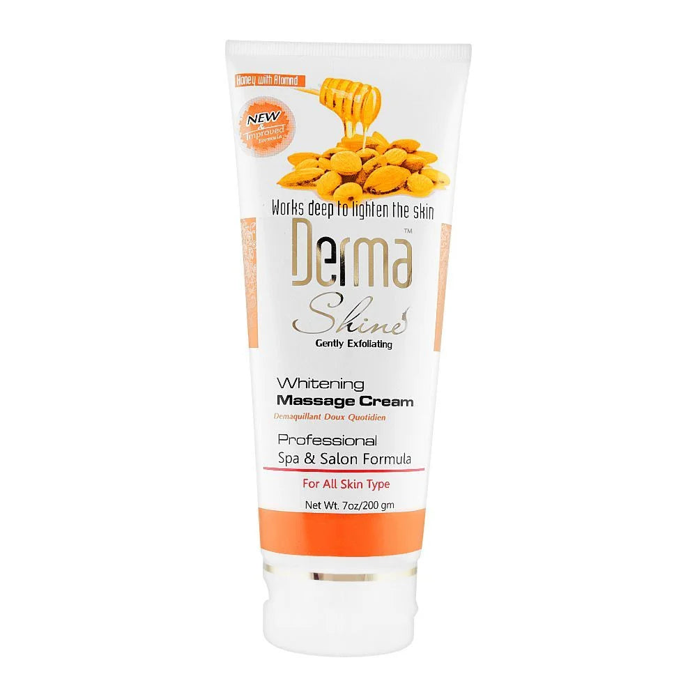 Derma Shine Gently Exfoliating Honey with Almond Whitening Massage Cream - 200g