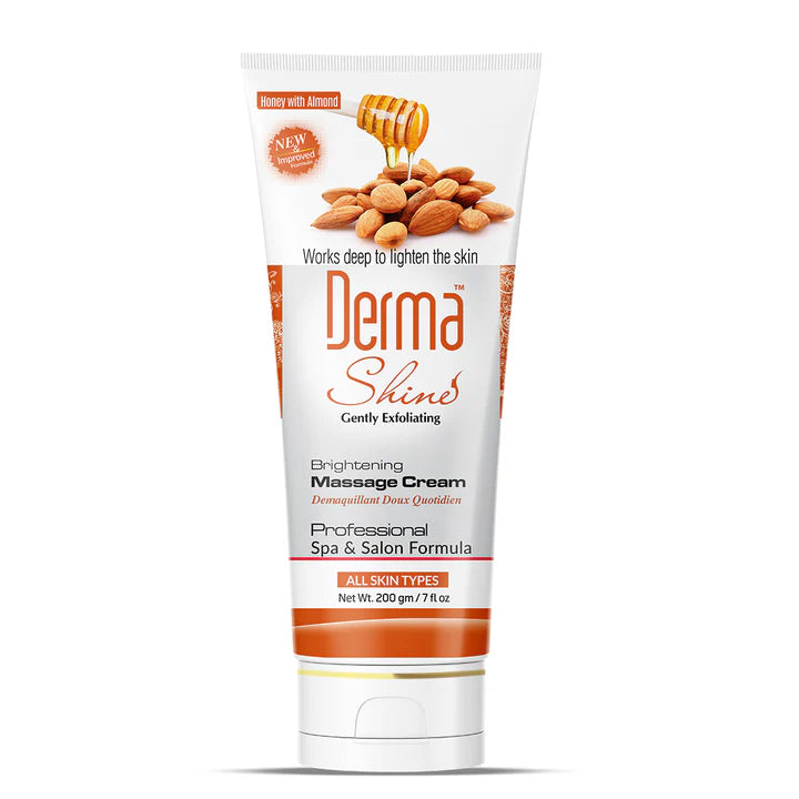 Derma Shine Gently Exfoliating Honey with Almond Whitening Massage Cream - 200g
