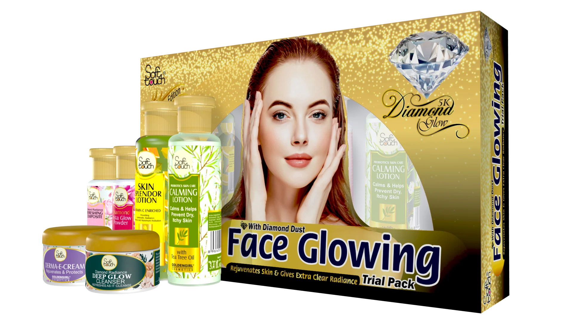Soft Touch New-Diamond Face Glowing Kit