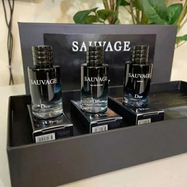 Dior Sauvage Gift Set for Men3-in-1 - 30ml  - Dubai - 100% Original Testers