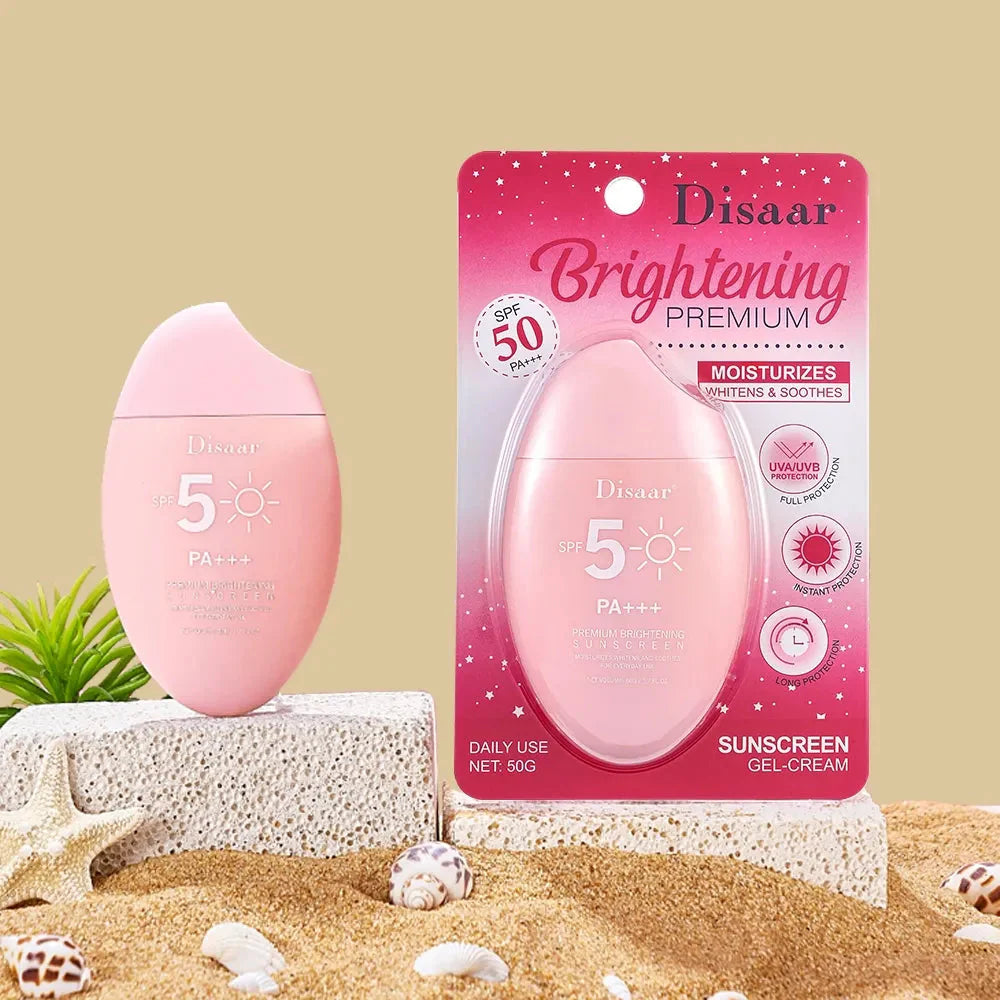 Disaar Sunscreen SPF50 PA+++ Tanning Protection Whitening & Moisturizing Sun Cream – 50g