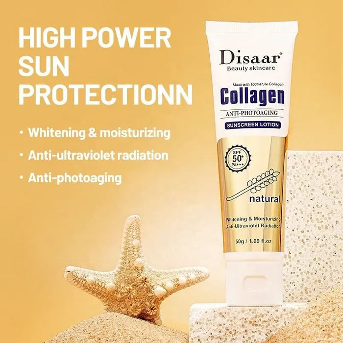 Dissar 100% Collagen Sunblock Whitening SPF 50 Sunscreen Lotion - 50g