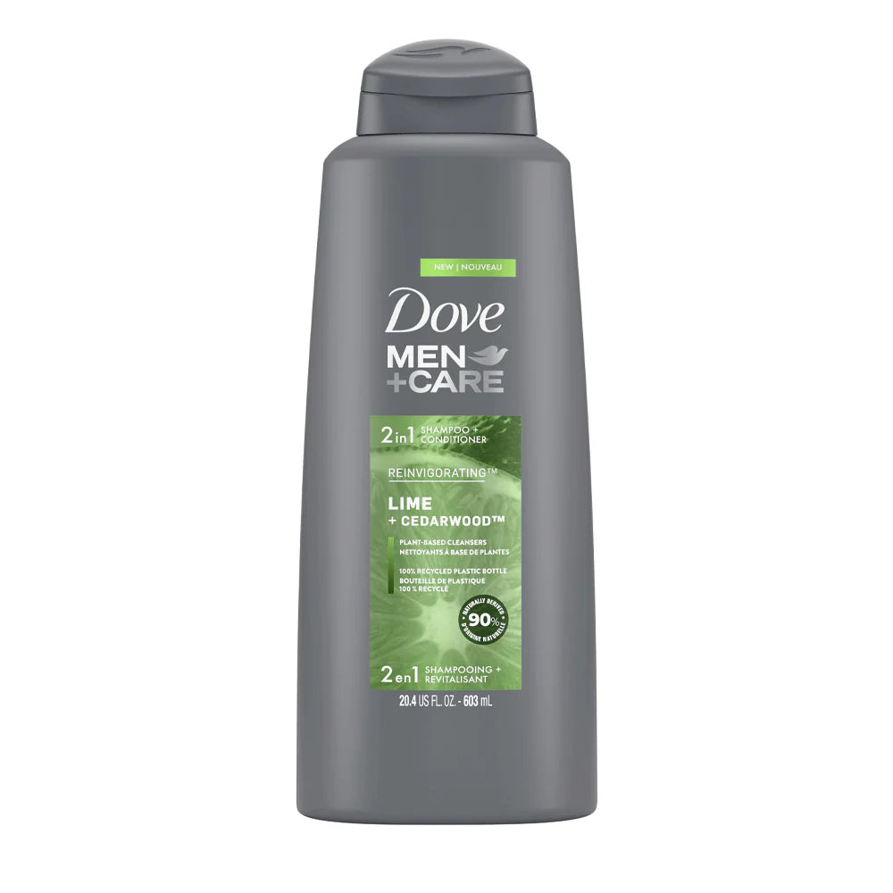 Dove Men+Care Lime+Cedarwood 2in1 Shampoo+Conditioner - 603ml