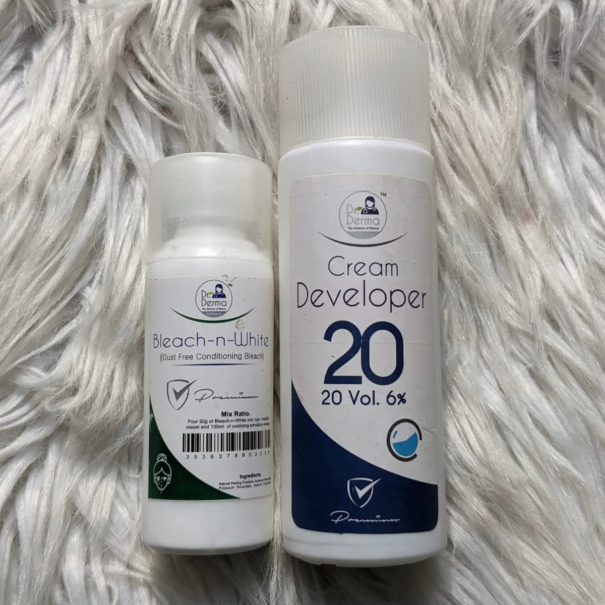 Dr.Derma Bleach-n-White 120ml  Cream Developer & Bleach powder