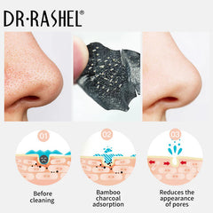 Dr Rashel - Black Charcoal Deep Cleansing Nose Strips - 6 Pcs