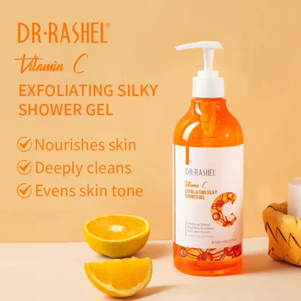 Dr Rashel Vitamin C Whitening Exfoliating Silky Shower Gel - 500ml