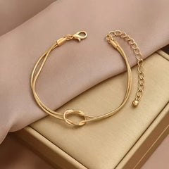 stainless steel  Dainty Knot Bracelet - Each