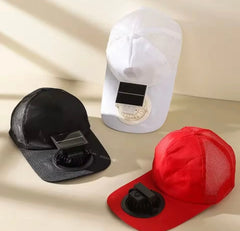 Solar Powered Cooling Fan Cap