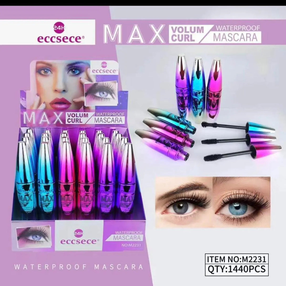 Eccsece Max Volum Curl Waterproof Mascara