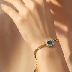 Stainless Steel Embrel Curb Charm Bracelet