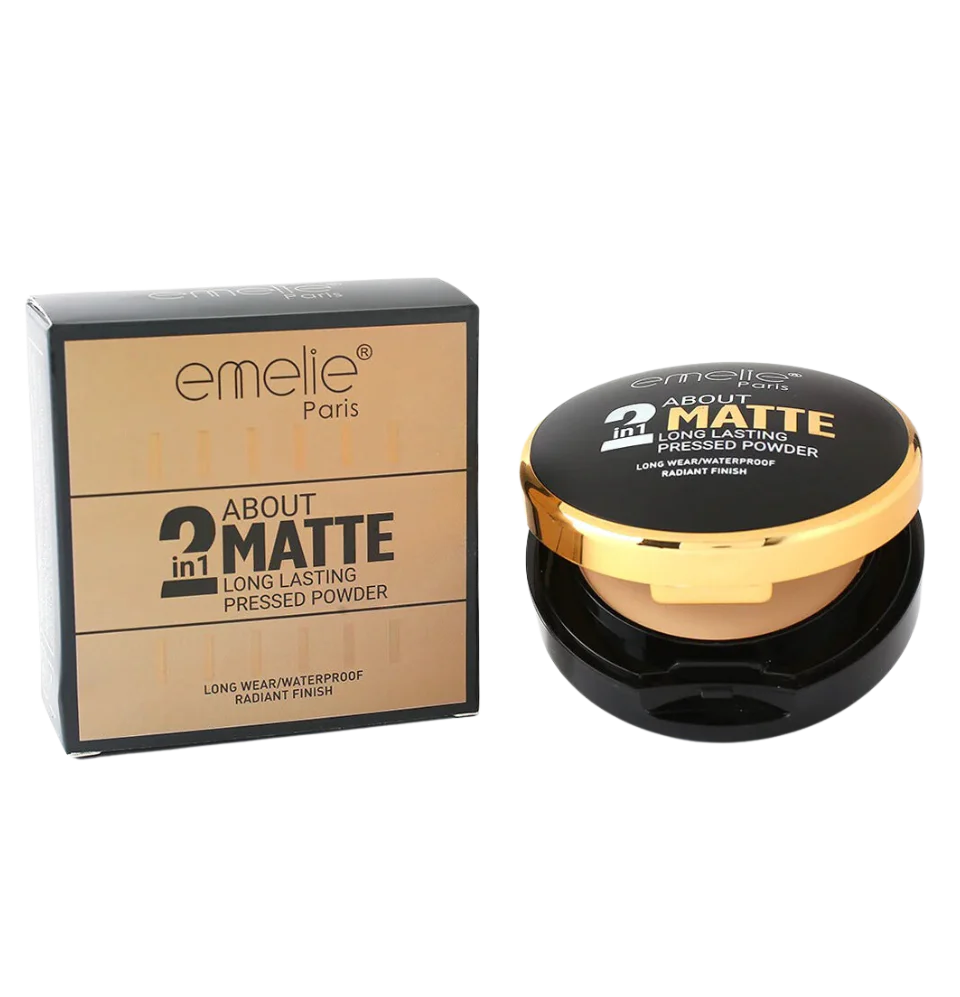 Emelie 2 in 1 Matte Pressed Powder