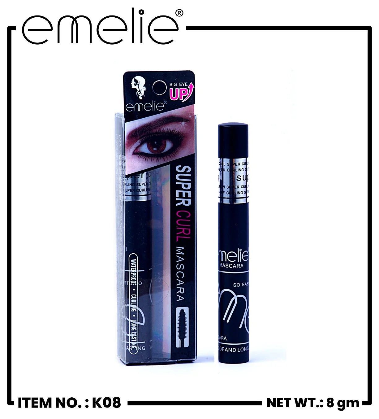 Emelie Volumizing & Lengthening Mascara – Bold Definition, All-Day Wear