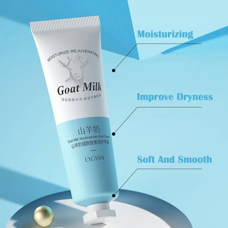 Exgyan - Long Lasting Moisturizing Goat Milk Smooth Hand Cream - 30g
