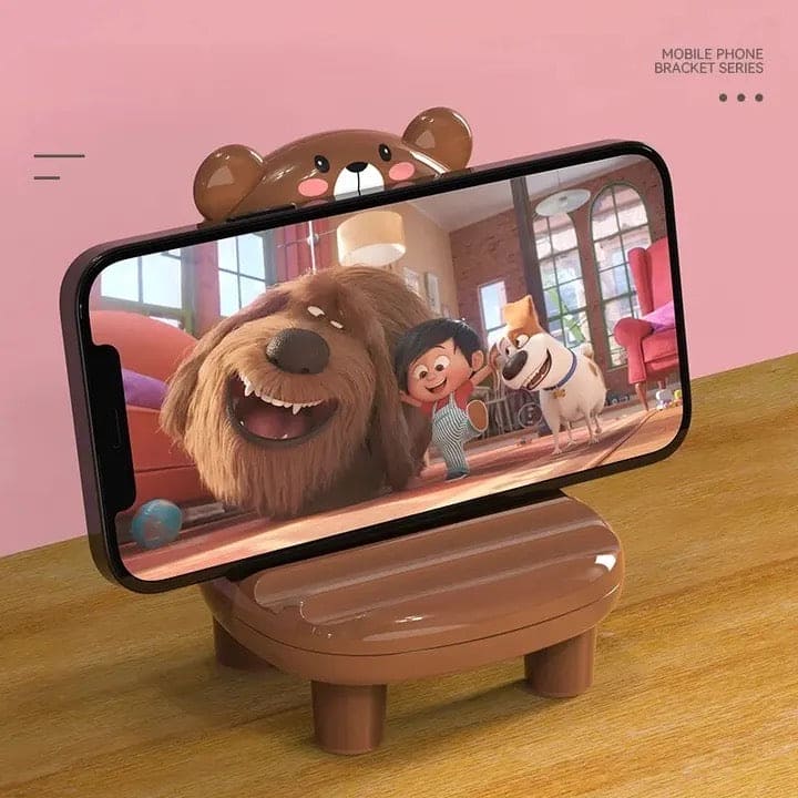 Cute Mobile Phone Chair Table Stand with Mirror