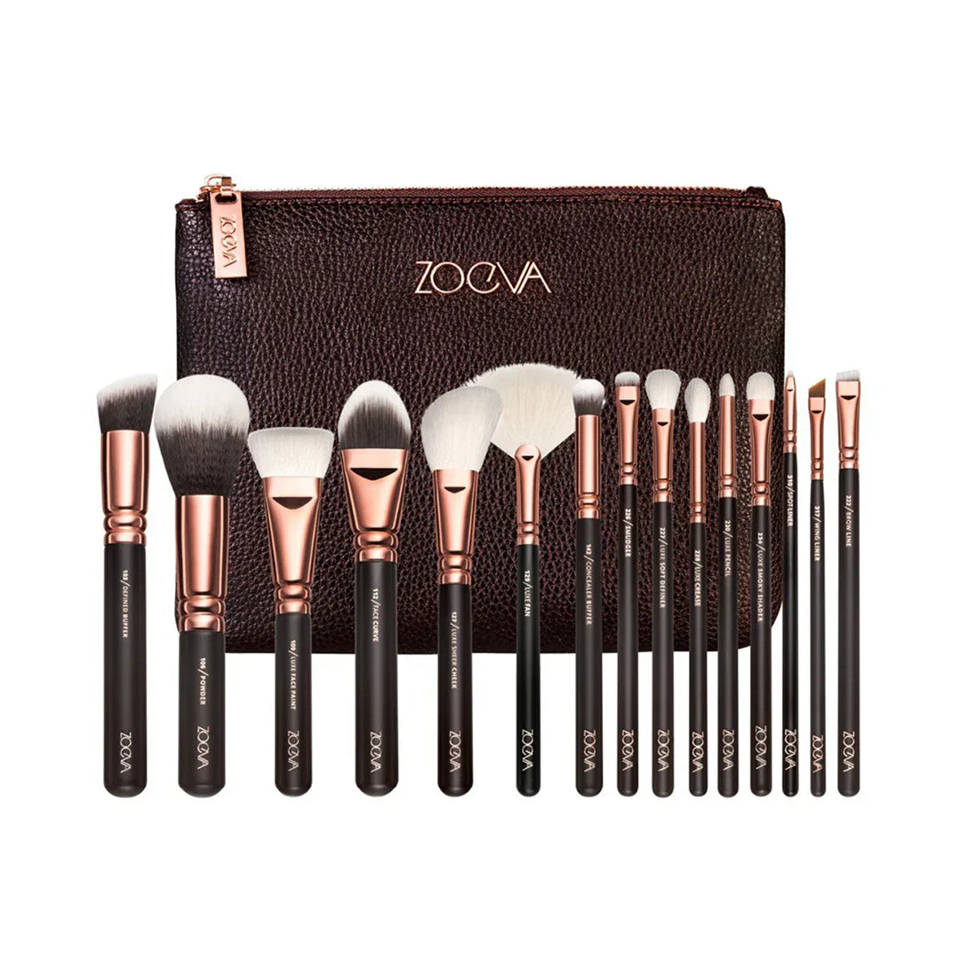 FV Liquid Foundation + Maliao 20 Color Eyeshadow Palette + Zoeva 15Pcs Brush Set Deal
